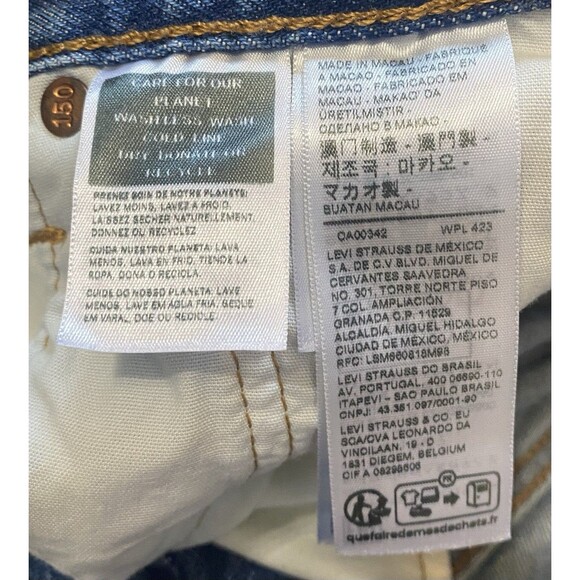 Levi’s 501 Anniversary High Rise Button Fly Jeans Women’s W28 L31 Distressed - Picture 10 of 16